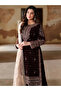 Maroon Velvet Top Bottom & Dupatta - HRT5527 | Maroon-Size:L-40-Inches - 4