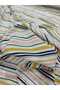 150 En White with Colorful Stripes on White Background Viscose&Cotton - 3