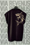 Shark Sırt Printed Zero Sleeve 100% Cotton Sports Tshirt