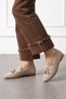 Beige Suede Tassel Detailed Loafer Ballerina Casual Shoes Stc1263 - 2