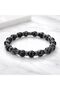 Snowflake Obsidian Hematite Men's Natural Stone Bracelet Black Snowflake Stone - 4
