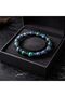 Men's Azurite & Hematite Natural Stone Bracelet - 6