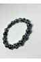 Snowflake Obsidian Hematite Men's Natural Stone Bracelet Black Snowflake Stone - 5