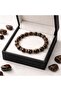 Hematite Stone Brown Obsidian Men's Bracelet – Natural Stone Combination Bracelet - 5