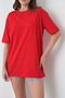 Acacia Women's 100% Cotton Red Basic Round Neck T-Shirt - 6