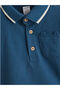 Navy Blue Polo Collar Baby Boy T-Shirt and Trousers 2-Piece - 3