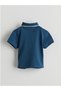 Navy Blue Polo Collar Baby Boy T-Shirt and Trousers 2-Piece - 4