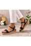 Black Single Strap Women's Daily Shoes S Sandals 1030 - 2