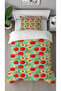 Peach Fruit Sweet Candy Patterned Digital Print Pieces Special Design Bed Sheet Pieces Single Duvet Cover Set