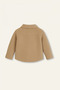 Car Embroidered Baby Boy Shirt Corded Fabric Velvet - 100% Cotton Beige - 5