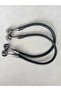 44 cm Braided with Leather-Look Black Metal Sleeves and Bag Handles - Double - 5