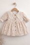 100% Organic Cotton Layer Lace Collar Lined 4-Layer Muslin Eid Dress for Baby Girl - 5
