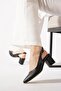 Malites Flat Dova Back With Scarf Women's Shoes Black Skin