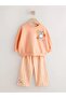 طقم بنطلون واسع الساق من ميفي ميفي بلون الخوخ - 5