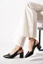Malites Flat Dova Back With Scarf Women's Shoes Black Skin - 2