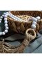 Decorative White Wooden Bead Ring Detailed Decorative Ornament Prayer Beads/Wall Ornament/Gift Prayer Beads
