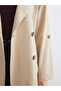 Lcw Everyday Beige Double-Breasted Collar Women's Trench Coat - 2