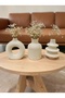 Modern Minimal Set of 3 Decorative Vase – 10 cm – Tabletop Living Room Object (Flowers Excluded) - 2
