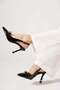 Gervense Bow with Toe Accessories Buckled Women's Shoes Black Patent Leather