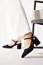 Geran yan arka open With Scarf women's shoes black satin