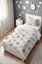 Polka Dot Mice Patterned Single Baby Kids Bedding Set - 3