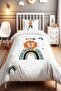 Little King Patterned Single Baby Kids Bedding Set