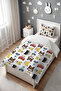 Cute Racing Adventure Patterned Single Baby Kids Bedding Set - 3