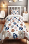 Adventure in Space Patterned Single Baby Kids Bedding Set