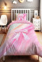 Pink Bow Patterned Single Baby Kids Bedding Set