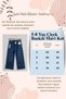 Blue Wide-Leg Jeans with Floral Embossed Detail (Ages 5-12) - 2