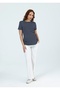 Maternity Short Sleeve Striped Pattern T-Shirt, Lycra Pieces of Viscose Fabric (Navy Blue) - 7