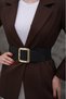 Gold Buckled Elastic Women's Belt I, Jacket Belt I, Dress Belt I. - 3