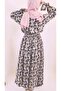 Hadiqah Lined Printed Maxi Dress - 7