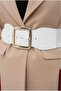 Gold Buckled Elastic Women's Belt I, Jacket Belt I, Dress Belt I. - 4