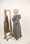 Hadiqah Lined Printed Maxi Dress - 3