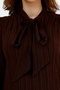 Maternity Blouse, Collar Tie Detail, Viscose Lycra Blended Fabric - 4