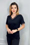 Blouse with Lace Collar and Sleeves