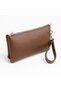 Men's Clutch Bag 3-Compartment Slim Portfolio - Detachable Strap Pack of Faux Leather Clutch Wallet - 4