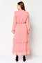 Women Textured Maxi Dress, Pink - 3