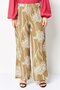 Women Regular Fit Floral Print Palazzo Pants, Khaki
