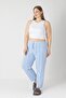 Large Size Cotton Pack Thin Breathable Fabric C Striped Heart Detail Pajama Bottoms - 2