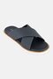 Men Slip On Cross Strap Arabic Sandals, Dark Grey