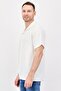 Jeans Men Regular Fit Short Sleeve Textured Casual Shirt, White - 4
