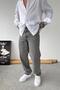 Gray Premium Basic Regular Pants