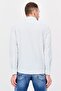 Men Relaxed Fit Stripe Long Sleeve Casual Shirt, Ice Blue - 4