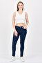 Women Crew Neck Sleeveless Ribbed Tank Top, Off White - 4