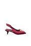 Women's Burgundy Satin Medium Heel Stiletto Buckled New Season Hk1094 - 3