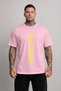 Men's Oversized T-Shirt Yellow Line Ba Printed 100 Pa Cotton Business Shirt Comfortable Fit