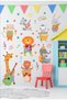 Musician Animals Kindergarten School Children's Room Nursery Wall Door Glass Sticker Set