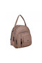 Beige Multi-Compartment Zippered Women's Bag Backpack |   Beige T8375 - 6